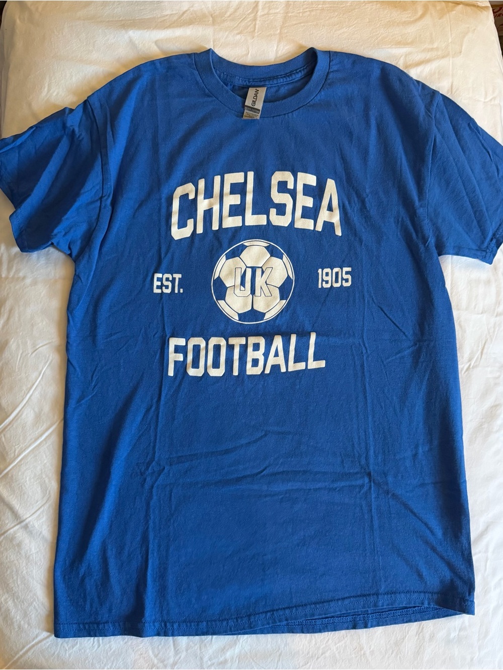 Gildan Unisex Blue Chelsea Football UK Graphic Tee